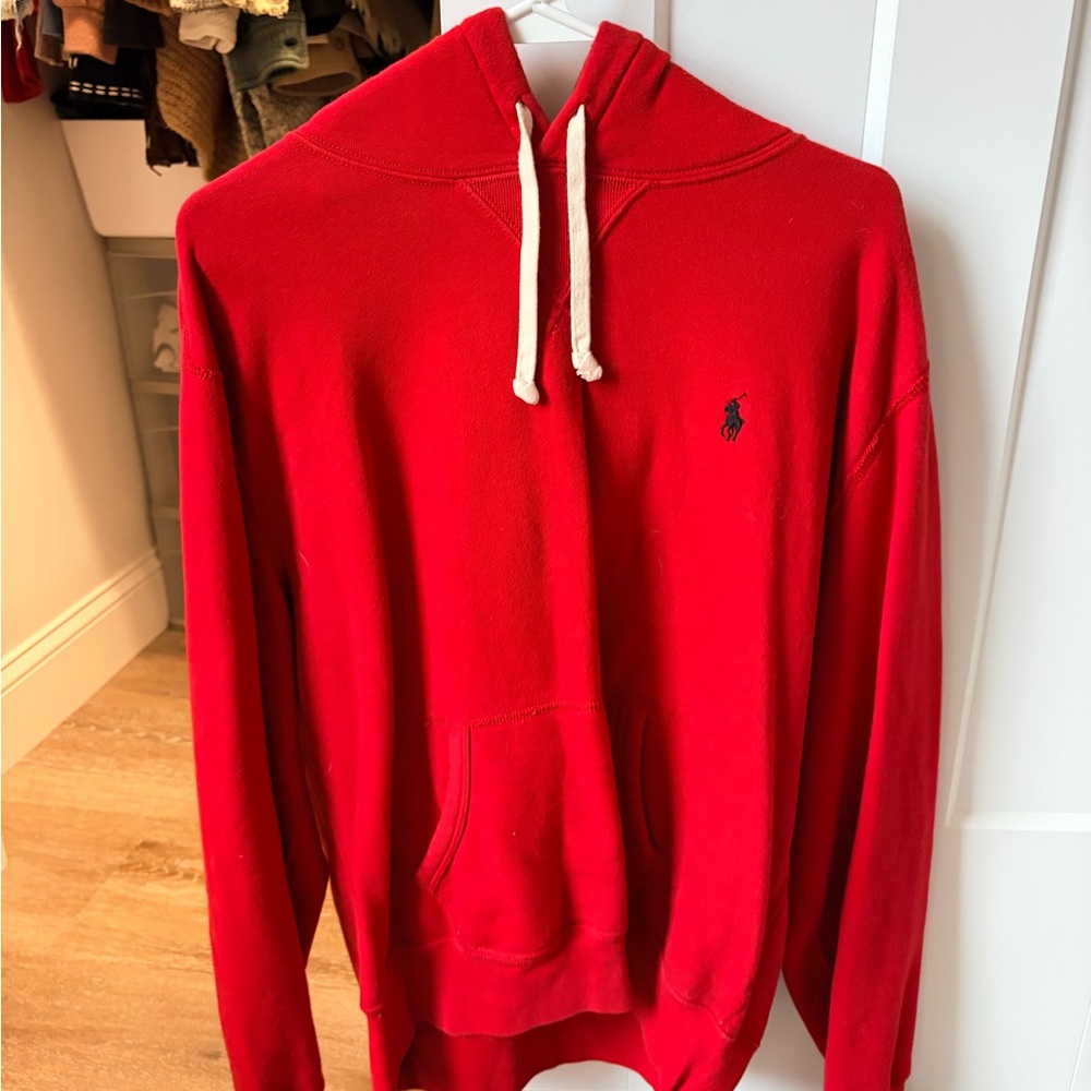 Polo by Ralph Lauren Red Hoodie with Embroidered Logo